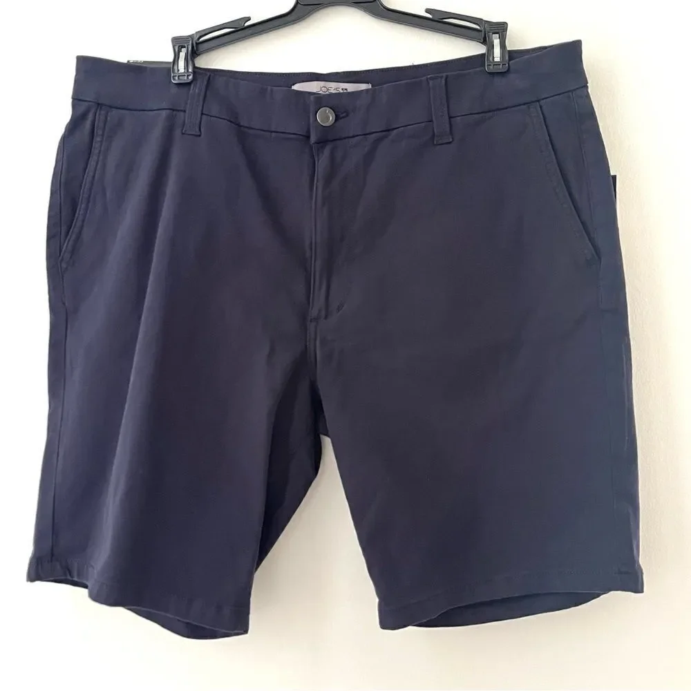 Joes Jeans Men’s Trouser Chino Short With Stretch in Navy Night Sky Size 36, NWT